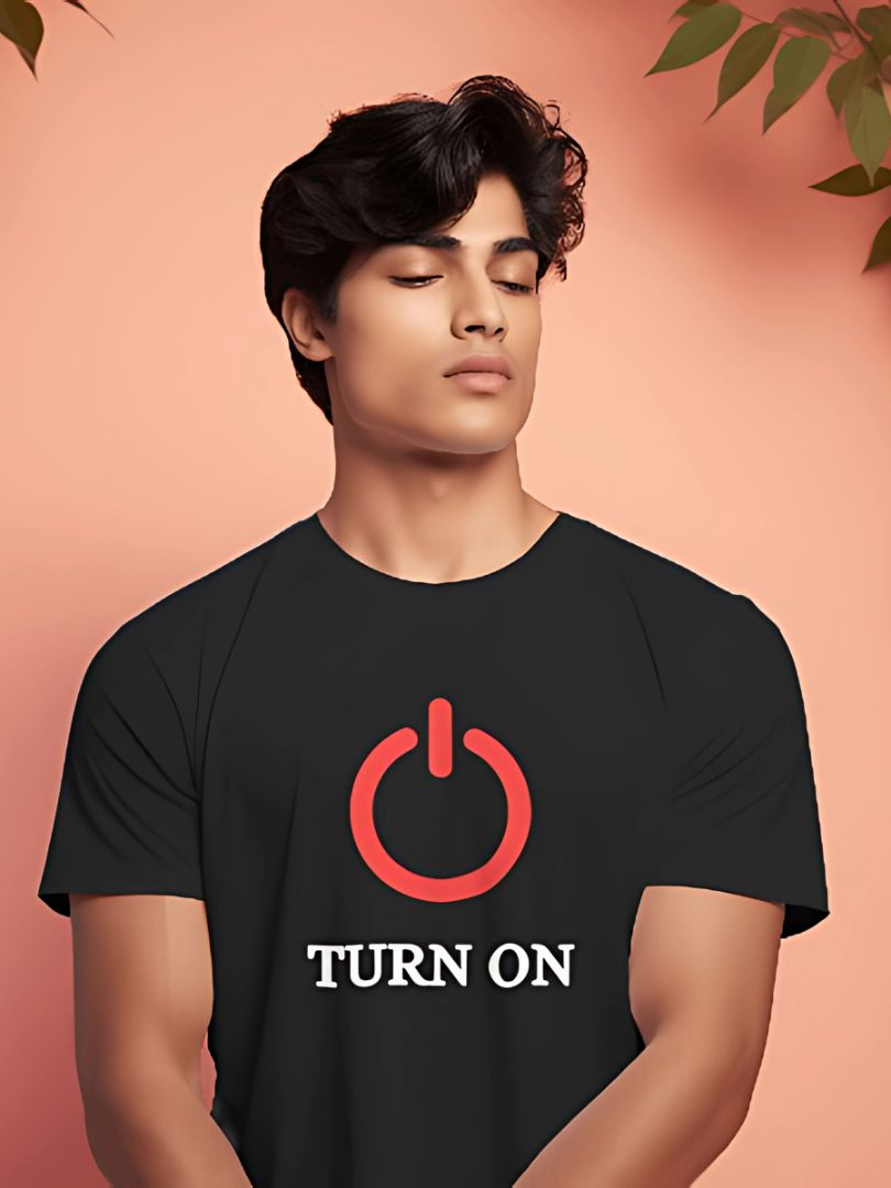 Turn On | Half Sleeve T-Shirt | 001TS