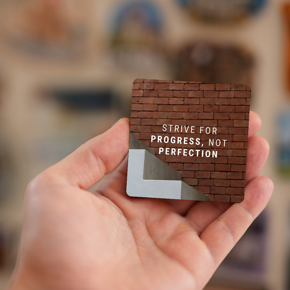 Strive for progress not perfection | Fridge Magnet | 045FM
