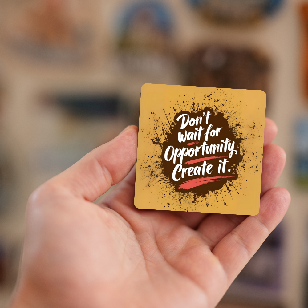 Dont wait for opportunity create it | Fridge Magnet | 050FM