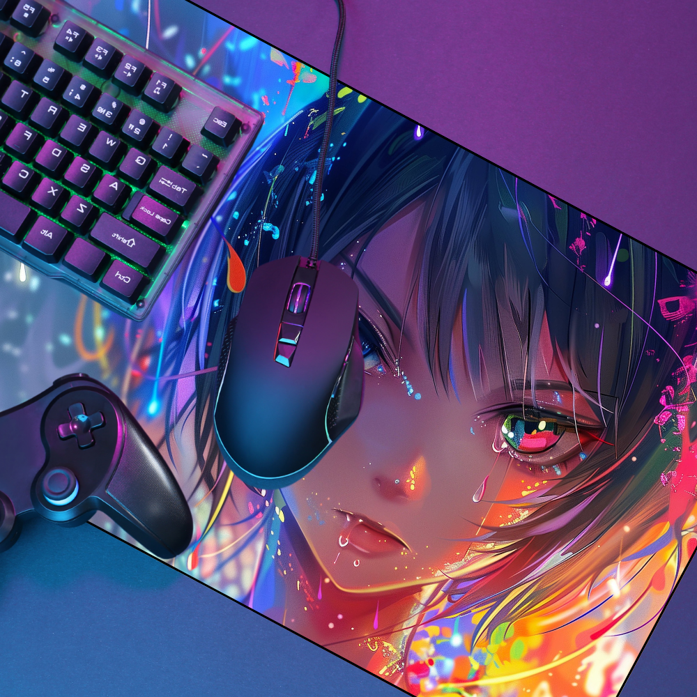 Neon Girl | Desk Mat | 092DM