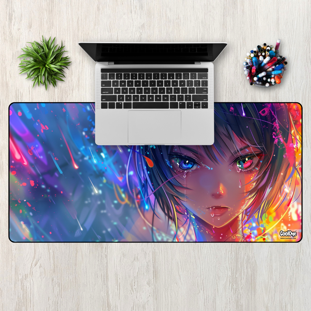 Neon Girl | Desk Mat | 092DM